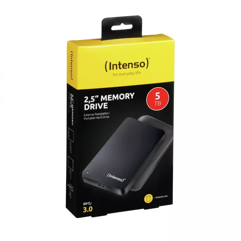 Intenso Memory Drive 5TB 2.5-inch Portable Hard Drive, Black