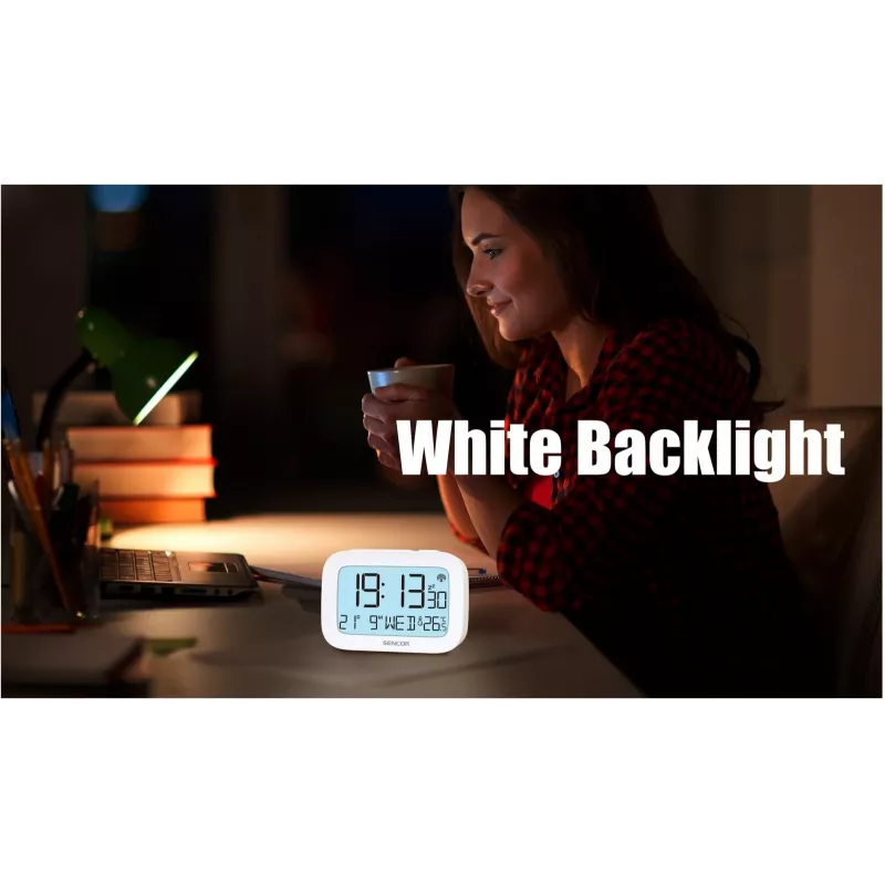 Digital alarm clock SENCOR SRC 2200 with LED display and battery backup