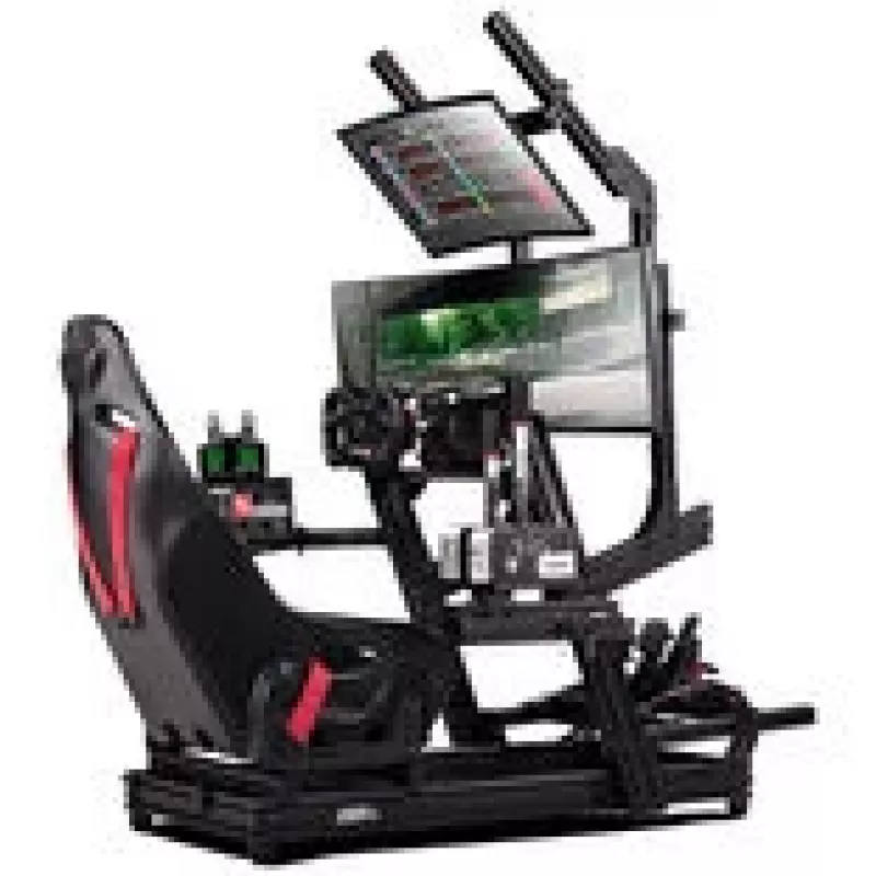 Next Level Racing GTElite Aluminium Simulator Cockpit - Wheel Plate Edition + O-Rouge C2 Cold Fusion Simracing Seat