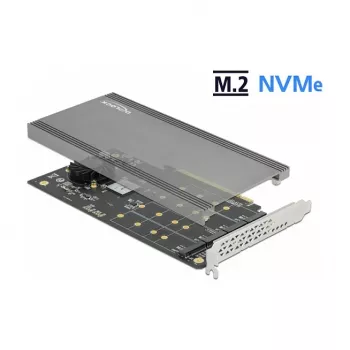 DeLOCK PCI Express x16 Card to 4 x internal NVMe M.2 Key M 89044