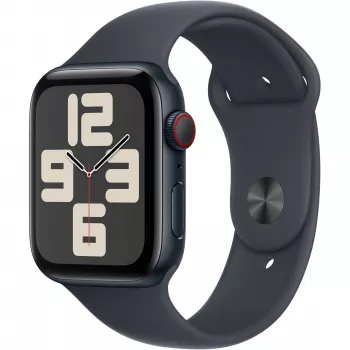 Apple Watch SE GPS + Cellular 44mm Midnight Aluminium Case with Midnight Sport Band - M/L (MXGM3QF/A)