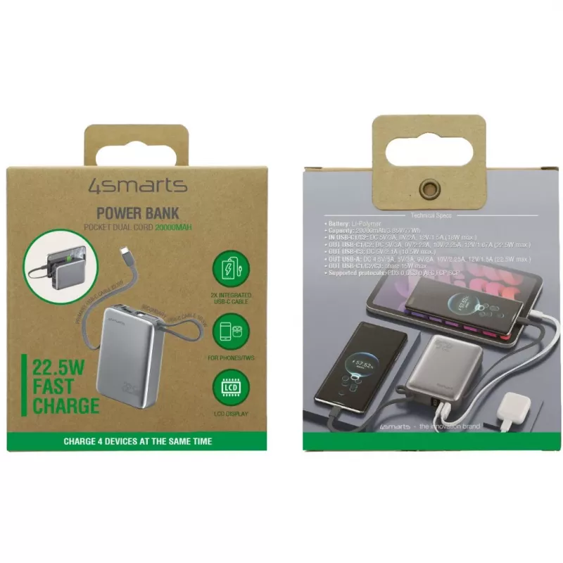Portable Power Bank 4smarts 541626 20000 mAh