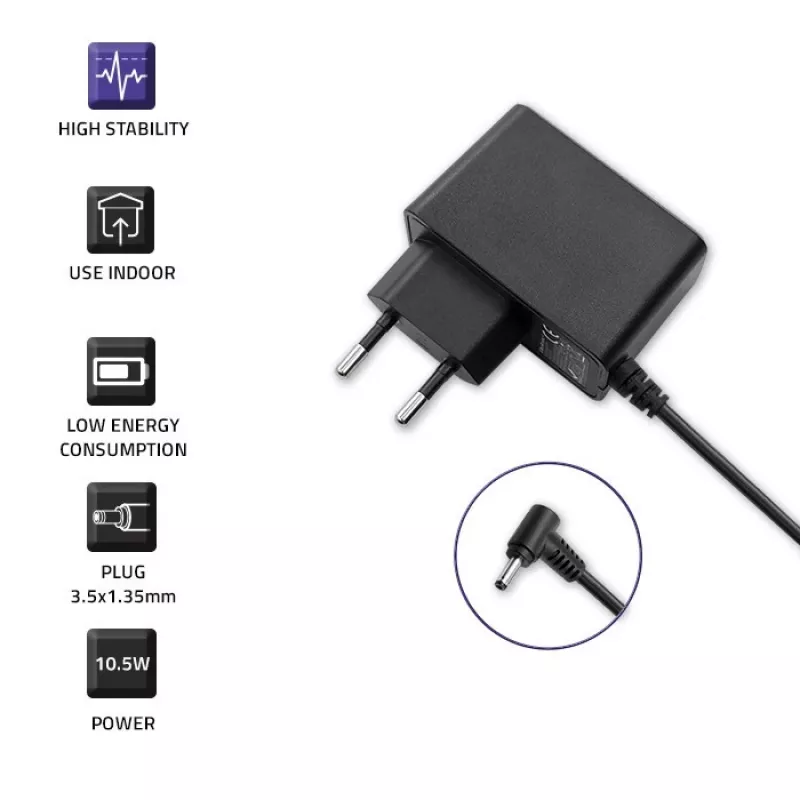 Qoltec power adapter Wtyczkowy 10.5W 5V 2.1A 3.5*1.35