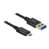 DeLOCK Premium - USB Cable - 24-Pin-USB Type C (M) - to - 9-pin USB Type A (M) - 1,0m (USB 3,1 Gen2) - Black (83983)