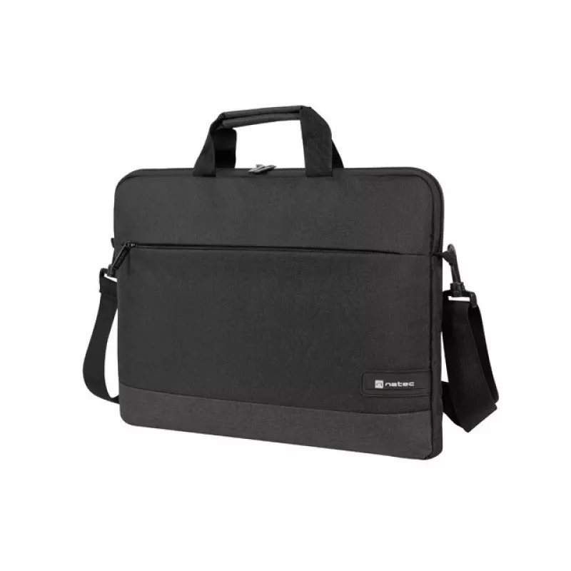 Briefcase NATEC Goa for 39.6 cm (15.6 inch) laptops, polyester, 1 chamber, shoulder strap, black