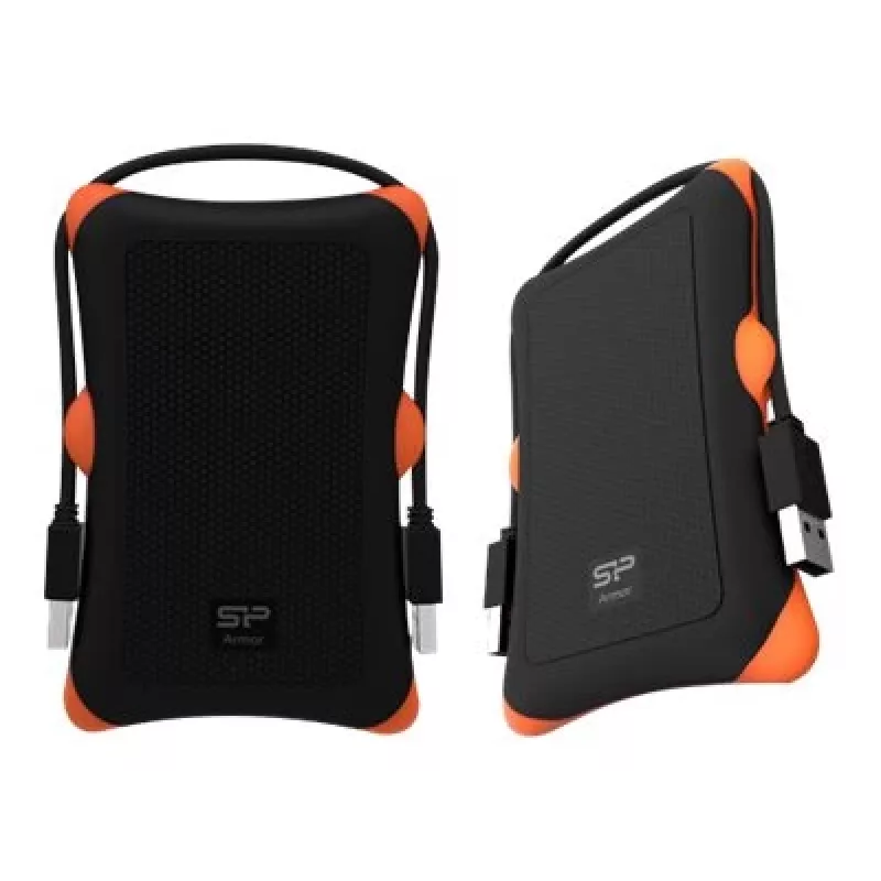 HDD/SSD enclosure Silicon Power Armor A30, 2.5 inch single-bay, USB 3.2 Gen 1, Micro-USB A, orange/black