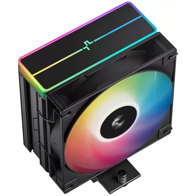 Fan DeepCool AG400 BK ARGB V2 120 mm Black — 120mm hydraulic bearing CPU cooler fan, multi-socket support