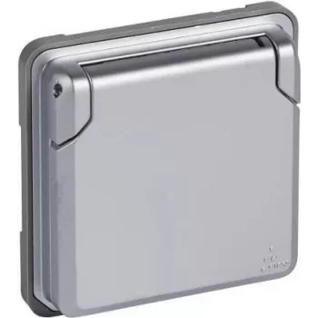 Schuko socket Legrand Soliroc 077834 IP44 grey, weatherproof electrical outlet