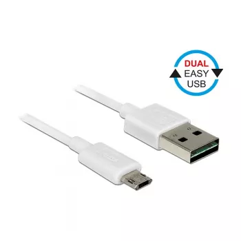 USB Cable DeLOCK 84805 USB 2.0 0.2m USB A Micro-USB B White