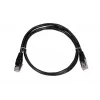 LAN patchcord Extralink Cat5e FTP 1 m, F/UTP shielded, RJ-45 to RJ-45, black