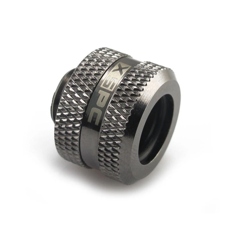 XSPC Connector G1/4 to 14mm Hardtube, black chrome - 8 pieces