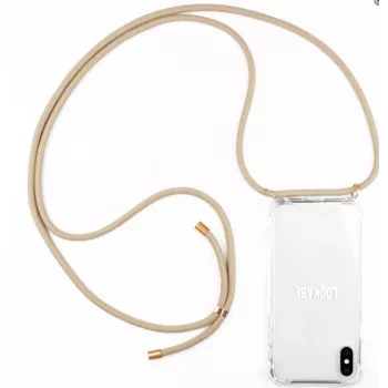 Smartphone necklace case Lookabe loo009 gold nude for iPhone Xr
