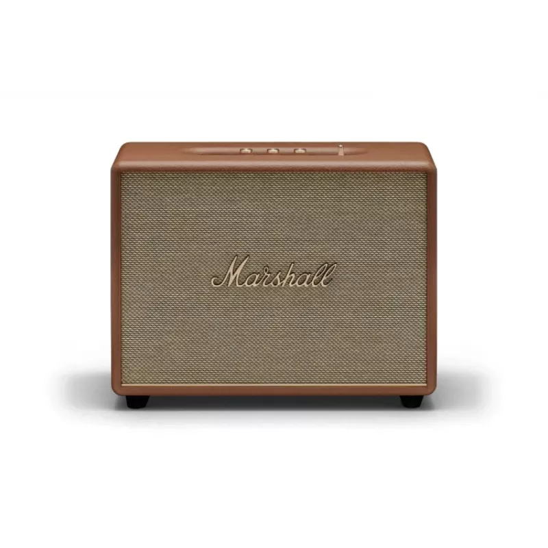 Wireless speaker MARSHALL Woburn III Brown — multiroom, Bluetooth, Wi‑Fi, analog inputs