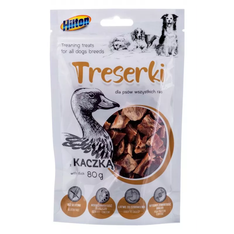 Dog training treats Hilton Treaning Treats Duck 80 g — duck-flavored soft training snacks