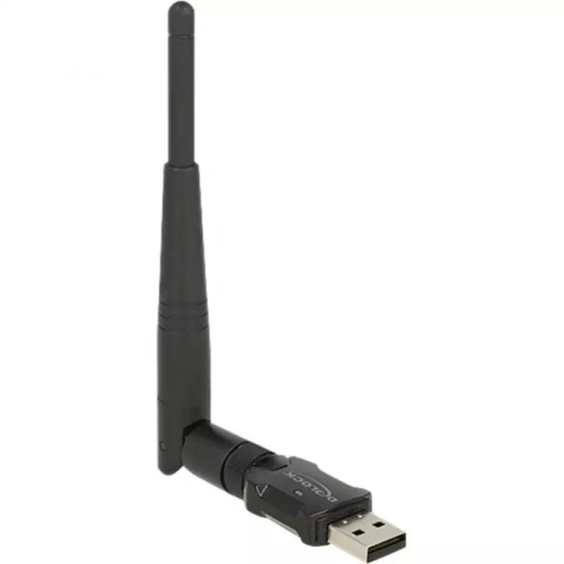 DeLock USB2.0 Dual Band WLAN ac/a/b/g/n Stick - Network Adapter - USB2.0 - 802,11b, 802,11a, 802,11g, 802,11n, 802,11ac - Black (12462)