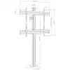 Hagor CPS FLOOR-WALL BOLT-DOWN 1x 75 – 86 inch Black 50 kg capacity