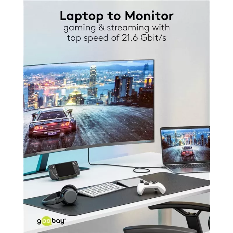 USB-C to DisplayPort cable GOOBAY 75704, 1 m, up to 4K@60Hz