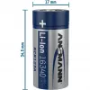 Ansmann 16340 Li-ion rechargeable battery 850 mAh 3.6 V Micro USB input 1300-0015