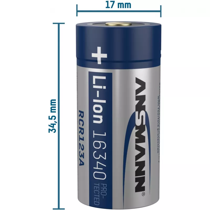 Ansmann 16340 Li-ion rechargeable battery 850 mAh 3.6 V Micro USB input 1300-0015