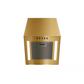 Extractor hood MAAN Ponza Mini WPB 430 — steel housing, gold gloss, electronic control, remote, Ø300 mm, height 400 mm