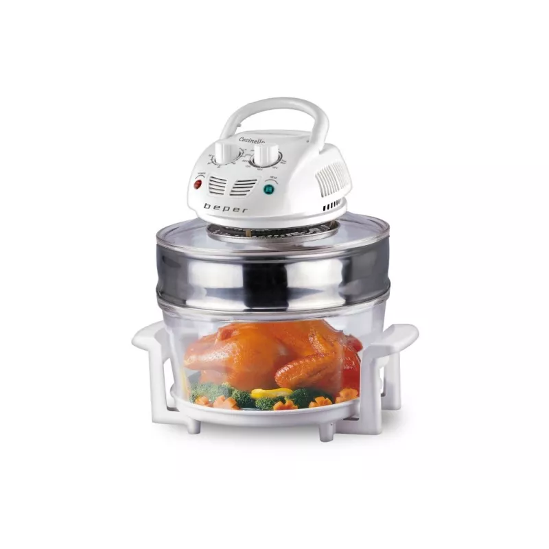 Electric Food Steamer Beper BF.640 2-tier, adjustable timer, countertop food steamer