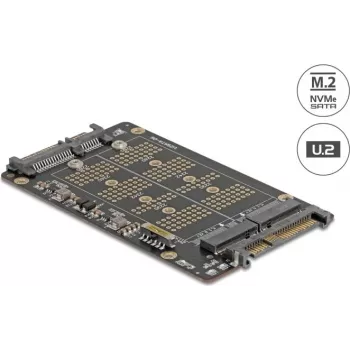 DELOCK Converter M.2 Key M NVMe SSD to U.2 (SFF-8639) — model 64354