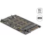 DELOCK Converter M.2 Key M NVMe SSD to U.2 (SFF-8639) — model 64354
