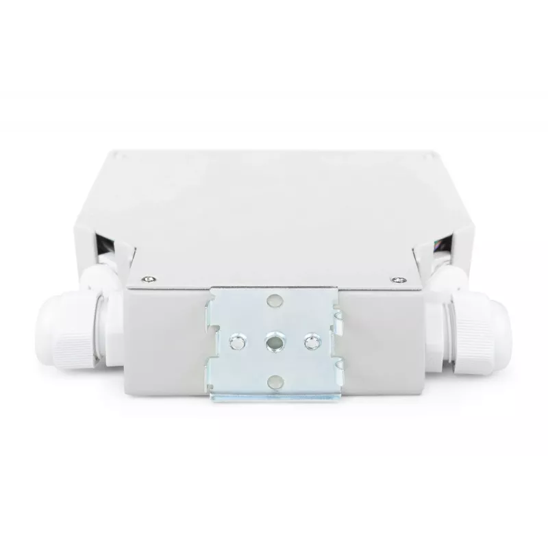 Fiber optic DIN-rail box DIGITUS DN-963890, OS2, SC adapter with 2 m pigtail, steel, blue/grey