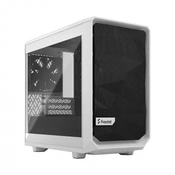 Fractal Design Meshify 2 Nano - Mini-ITX Tower (Tempered Glass) - no power supply (ATX) - White - USB/Audio (FD-C-MES2N-02)