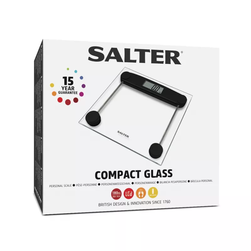 Bathroom Scale Salter 9208 BK3R Compact Glass Electronic