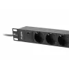 Lanberg PDU-03E-0200-BK power distribution unit (PDU) 3 AC outlet(s) 1U Black