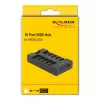 Delock - RGB LED light hub - 10 ports - Black (64128)