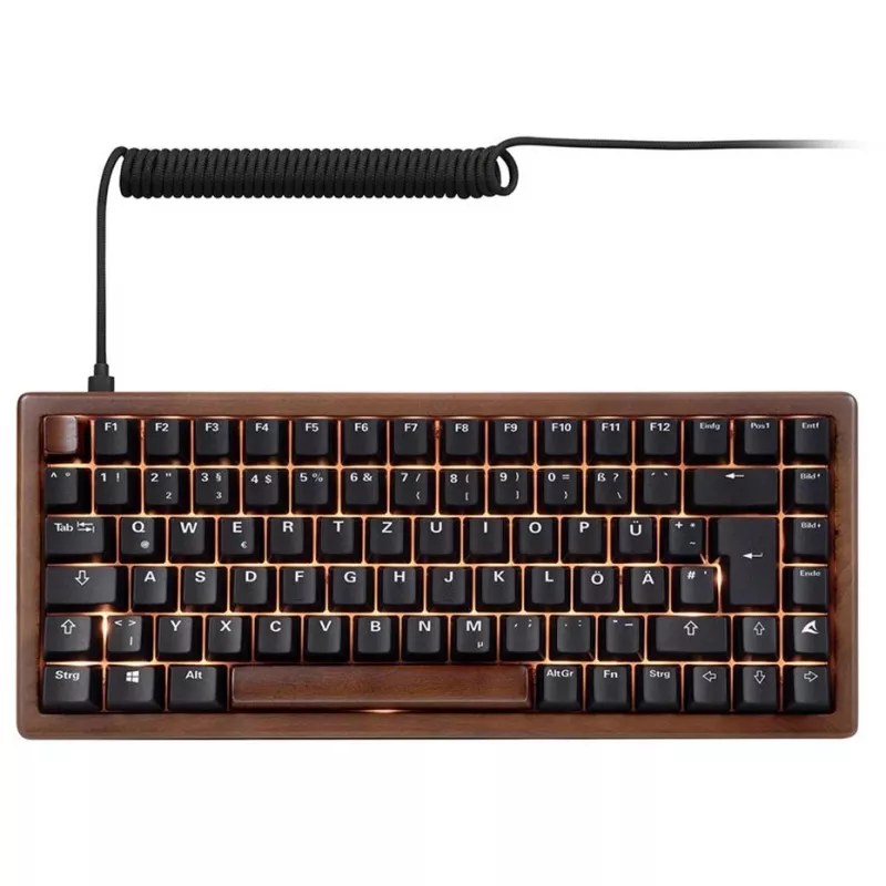 Sharkoon 100068081 Keyboard Home USB QWERTZ German Black Wood 75%