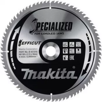 Makita Specialized EFFICUT - Circular Saw Blade - for Wood, Metal - 305 mm - 80 Teeth