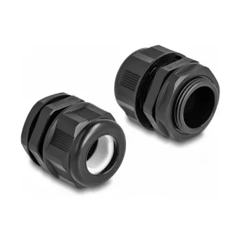 DeLOCK EX Cable Gland M25 black 2 pieces Polyamide