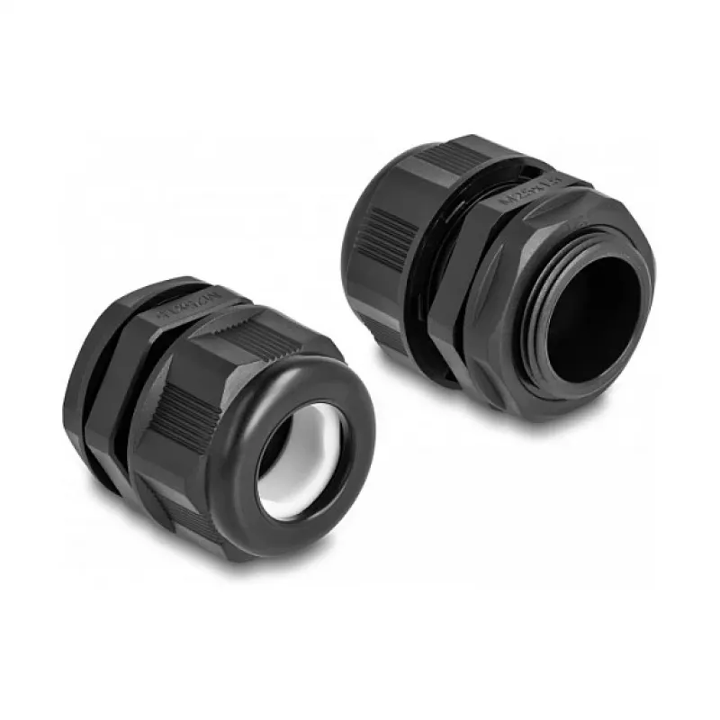 DeLOCK EX Cable Gland M25 black 2 pieces Polyamide