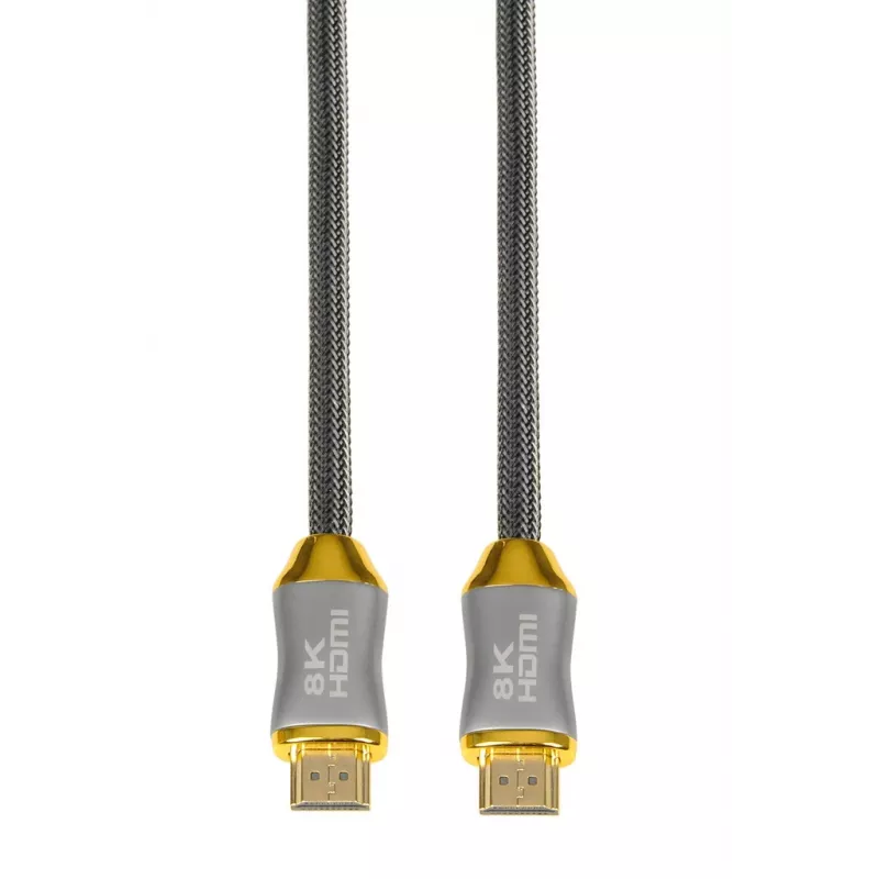 HDMI cable IBOX HD08 2 m, HDMI Type A male–male, HDMI 2.1, silver