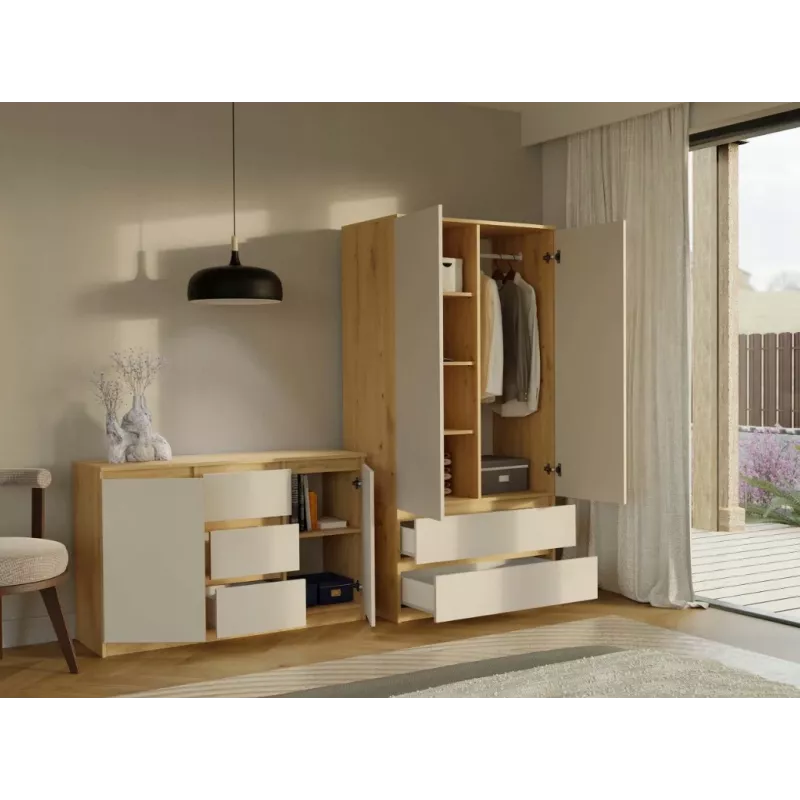 MALWA SS-90 wardrobe Artisan oak/cashmere