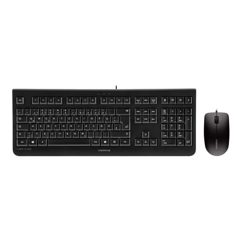 Keyboard Mouse included CHERRY DC 2000 Universal USB AZERTY Belgian Black