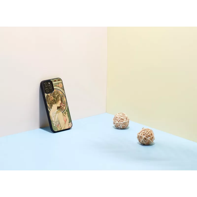 Phone case man and wood for iPhone 12 Pro Max — primrose black