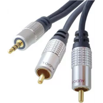 shiverpeaks SP30832-10 Audio-Cable 10 m 3.5mm 2 x RCA Blue - Chrom (SP30832-10)