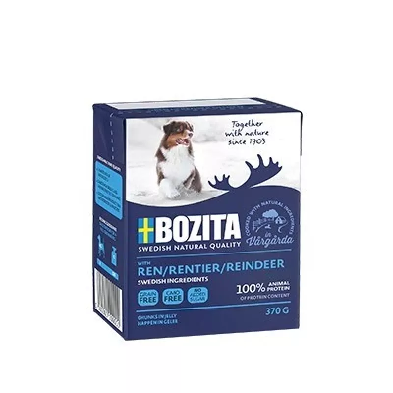 Wet dog food BOZITA Chicken & Deer Adult 370 g – grain-free, all breeds