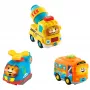 Toy vehicle set VTech Tut Tut Baby Flitzer — 3 pieces: Coach, Helicopter, Concrete Mixer