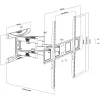 TV wall mount MACLEAN MC-423 for 43–100 inch screens, load capacity 80 kg