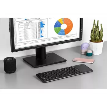 Wireless RF Keyboard TRACER TRAKLA46367 — Full-size, Membrane, Touchpad, 2.4 GHz, Black
