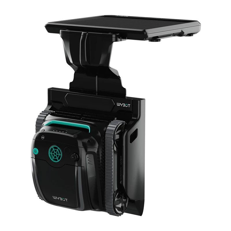 Wybot S2 Solar wireless pool cleaning robot — Wybot S2 Solar pool cleaner, cordless operation