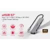USB-C Hub Unitek 7in1 Aluminium PD 100W 5 Gbps — multiport adapter with Power Delivery