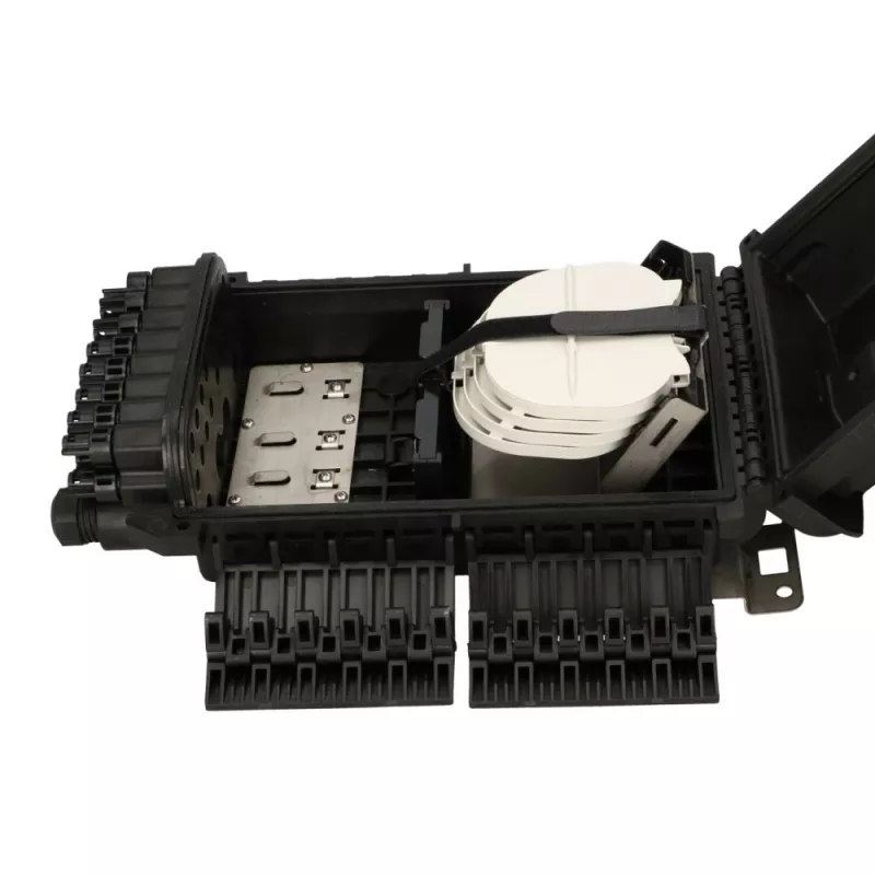 Fiber optic terminal box Extralink POLA 16-core, ABS housing, black