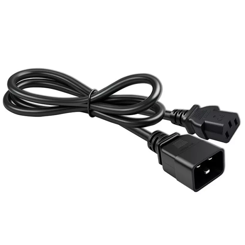Power cable Qoltec 53991 Black 1.2 m C20 C13 coupler