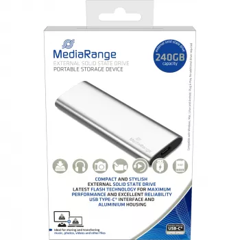 External Solid State Drive MediaRange 240GB M.2 USB Type-C MR1101